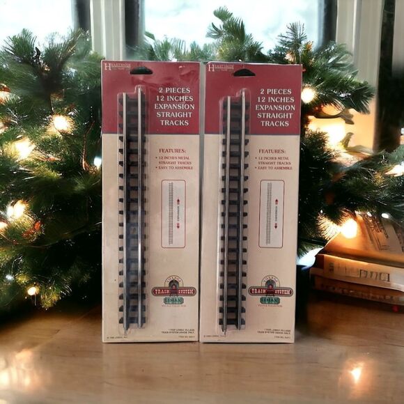 2 Lemax Train Tracks Straight NEW 84211 Expansion Replacement Village Collection - Picture 13 of 15